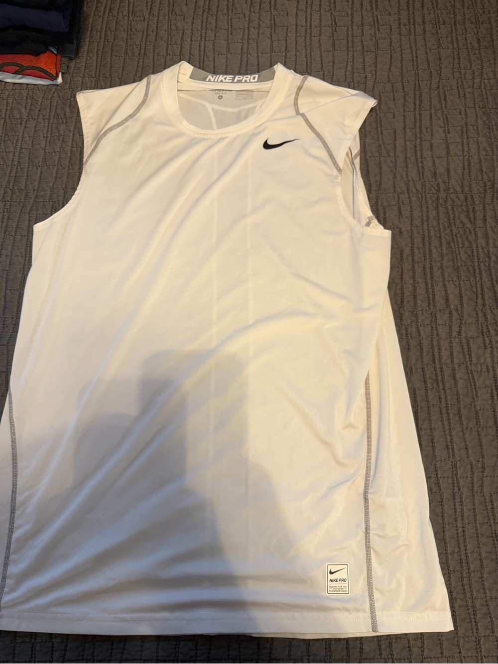 Nike White Sleeveless Dri-FIT Training Tank Top